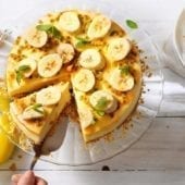 Easy Cheesecake with Chiquita Banana, Passion Fruit and Mint